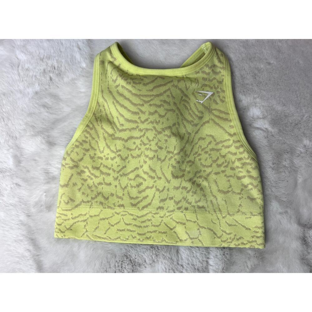 Gymshark Adapt Animal Seamless Sports Bra - Firefly Yellow XS
